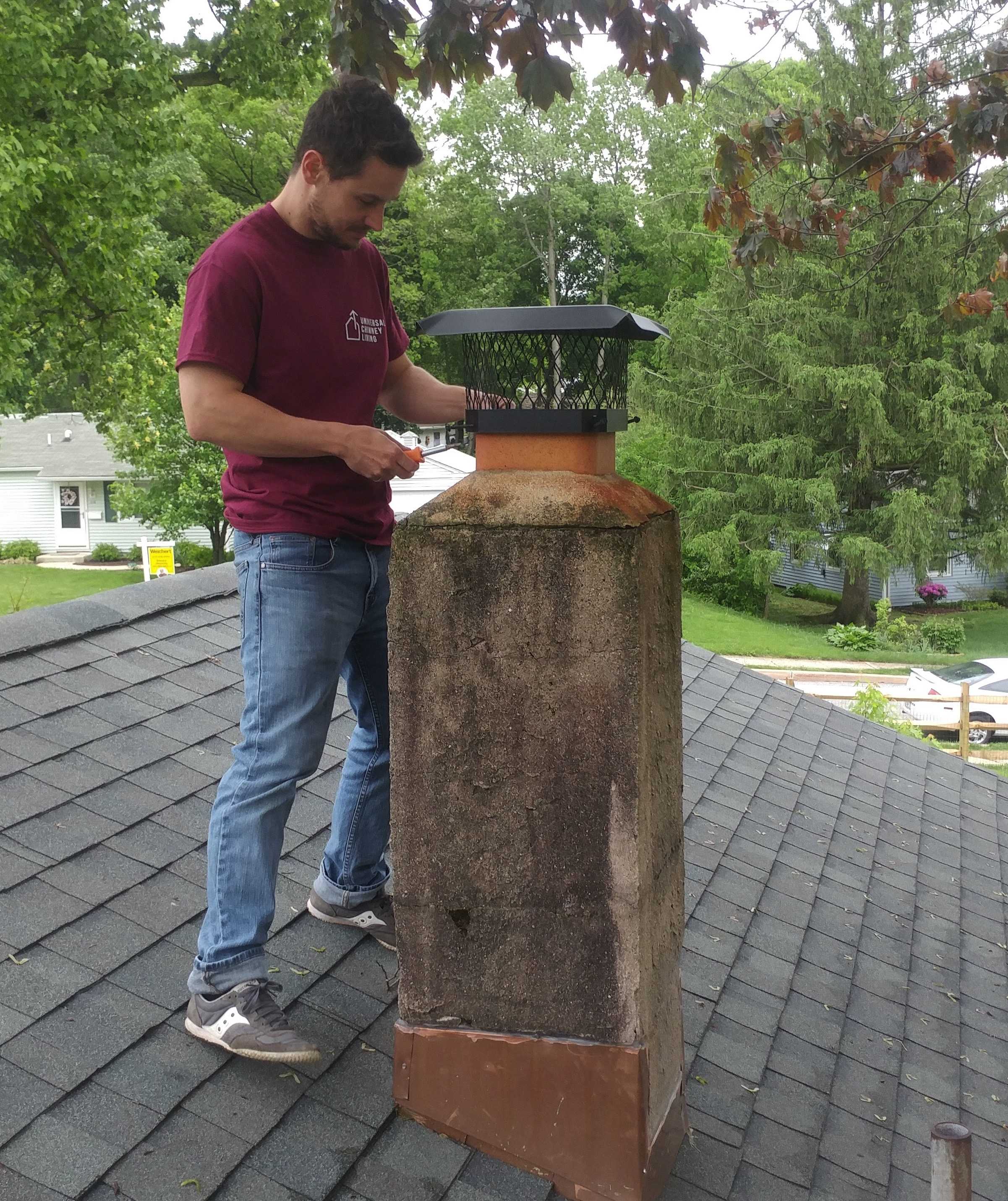 Dave Montemayor doing his thing on chimney